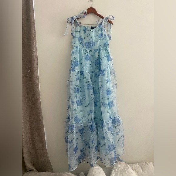Cider Blue Floral Maxi Dress - Picture 3 of 8